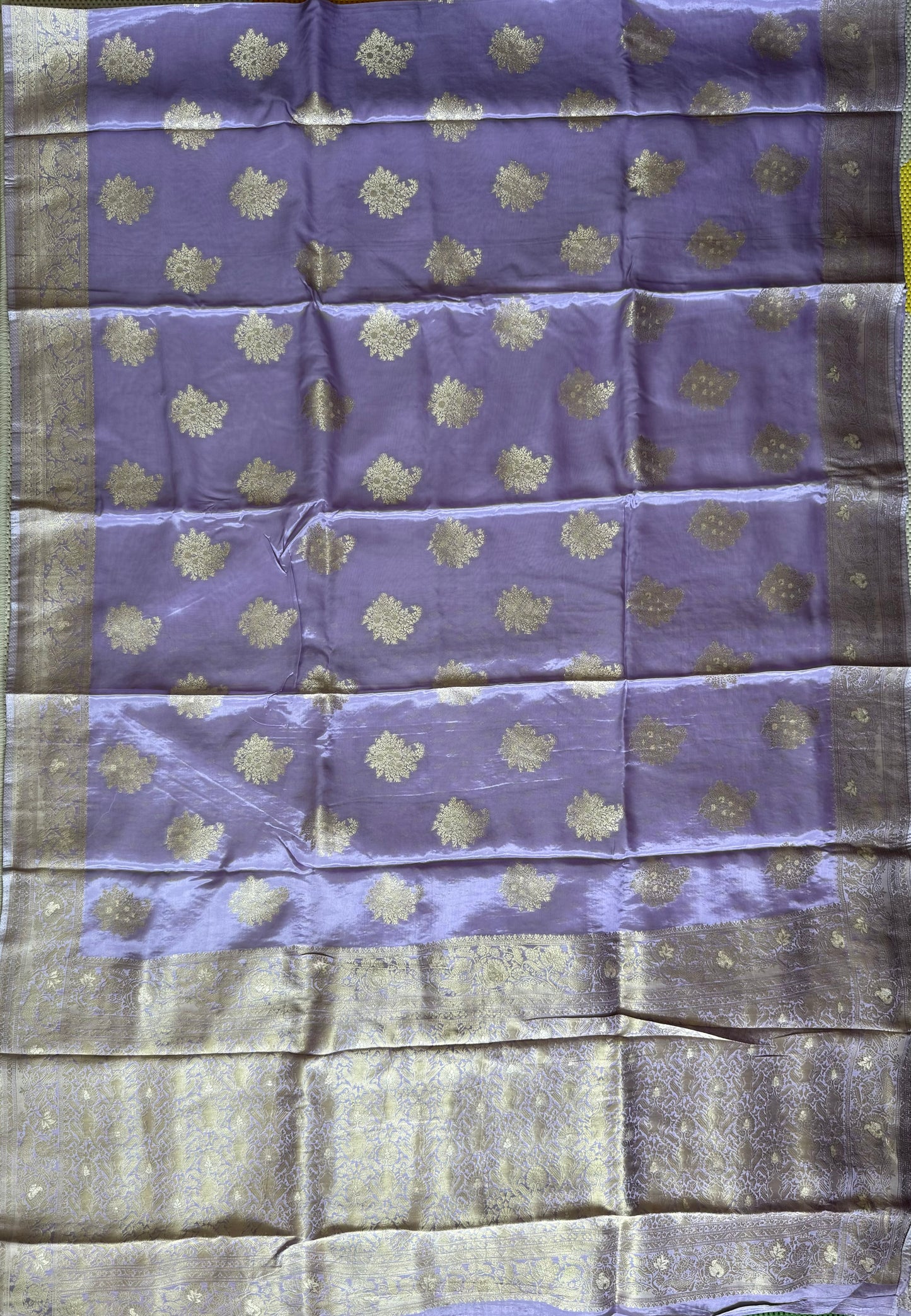 LAVENDER PURE MASHRU SILK NEW DESIGNER SHINING SOFT FABRIC RICHPALLU WITH BLOUSE ✨