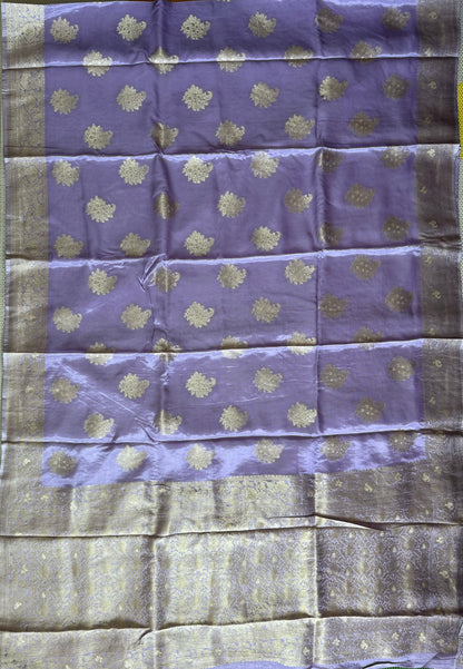LAVENDER PURE MASHRU SILK NEW DESIGNER SHINING SOFT FABRIC RICHPALLU WITH BLOUSE ✨