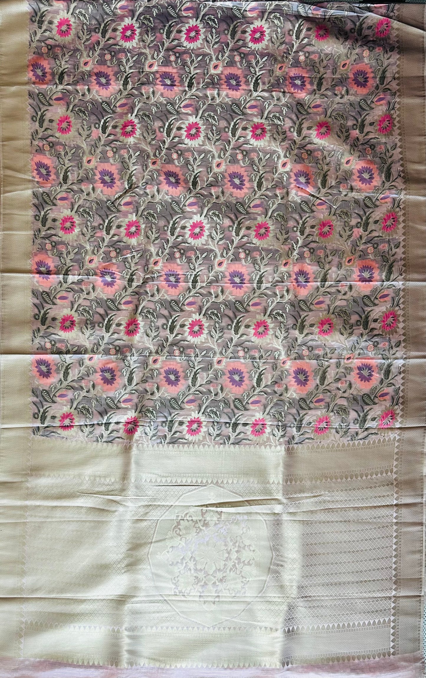 BANARASI TISSUE ALLOVER THREAD WEAVING DESINER SAREE WITH RICHPALLU AND BLOUSE✨