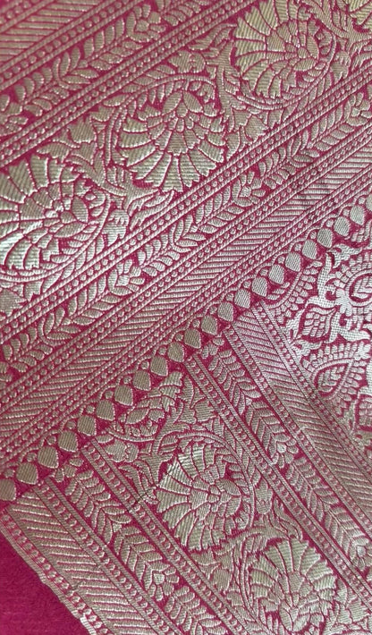 STUNNING COMBINATIONS YELLOW AND RED BANARASI ALLOVER GOLD ZARI WEAVING WITH RICHPALLU AND BLOUSE WITH SMALL BUTISS✨